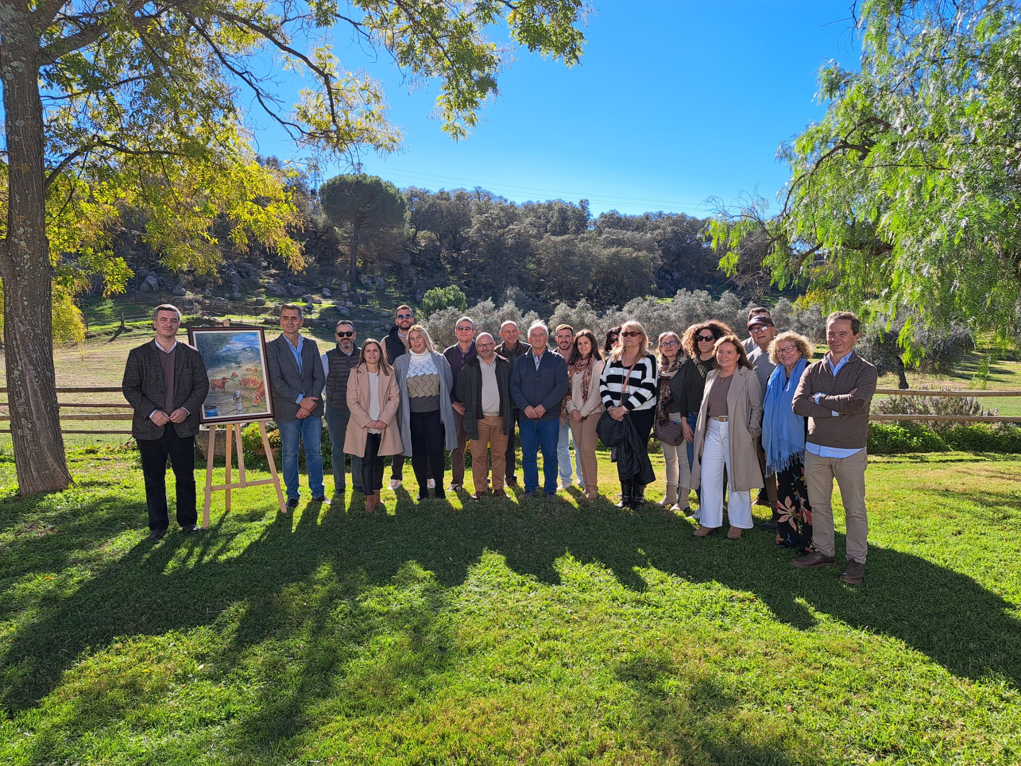 Presentación XXVII Feria de Muestras junto Fam Trips, en la Finca La Algamasilla en El Pedroso.