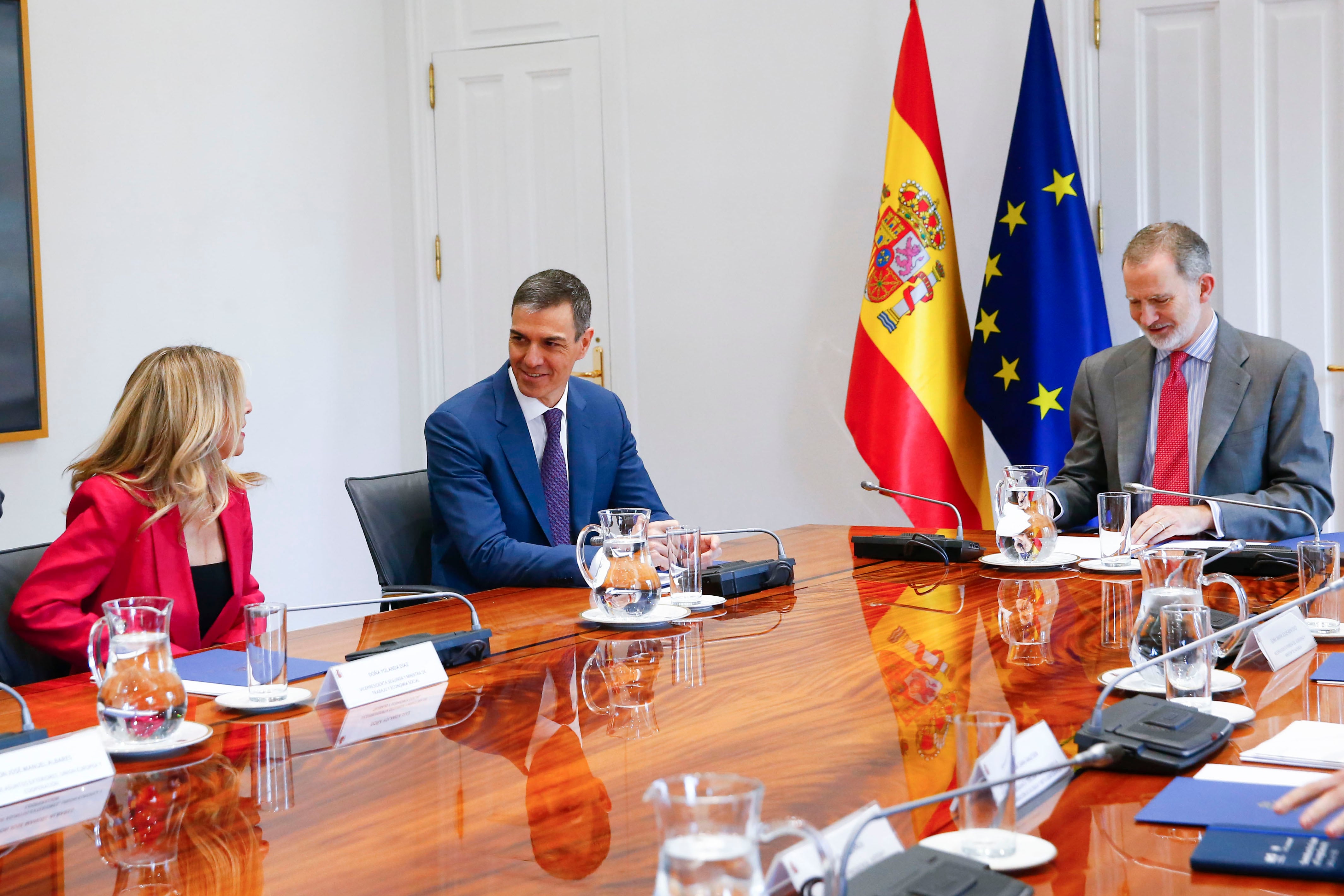 Reunión extraordinaria del Consejo de Seguridad Nacional, que preside el rey Felipe VI este martes en La Moncloa y asiste el presidente del Gobierno, Pedro Sánchez, varios miembros del Ejecutivo, el Jemad y el CNI