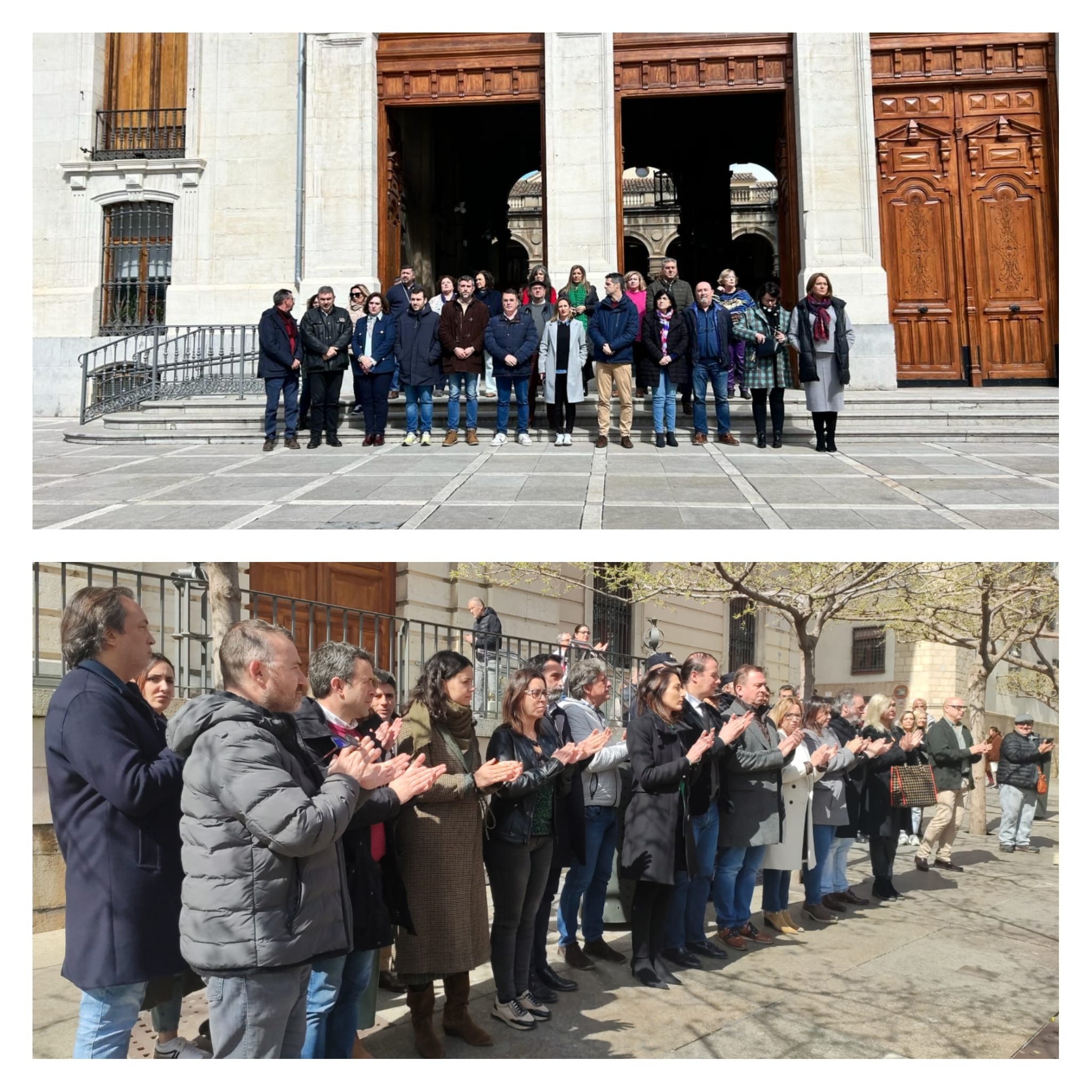 Concentraciones a las puertas de la Diputación de Jaén y el Ayuntamiento por el aniversario del 11M