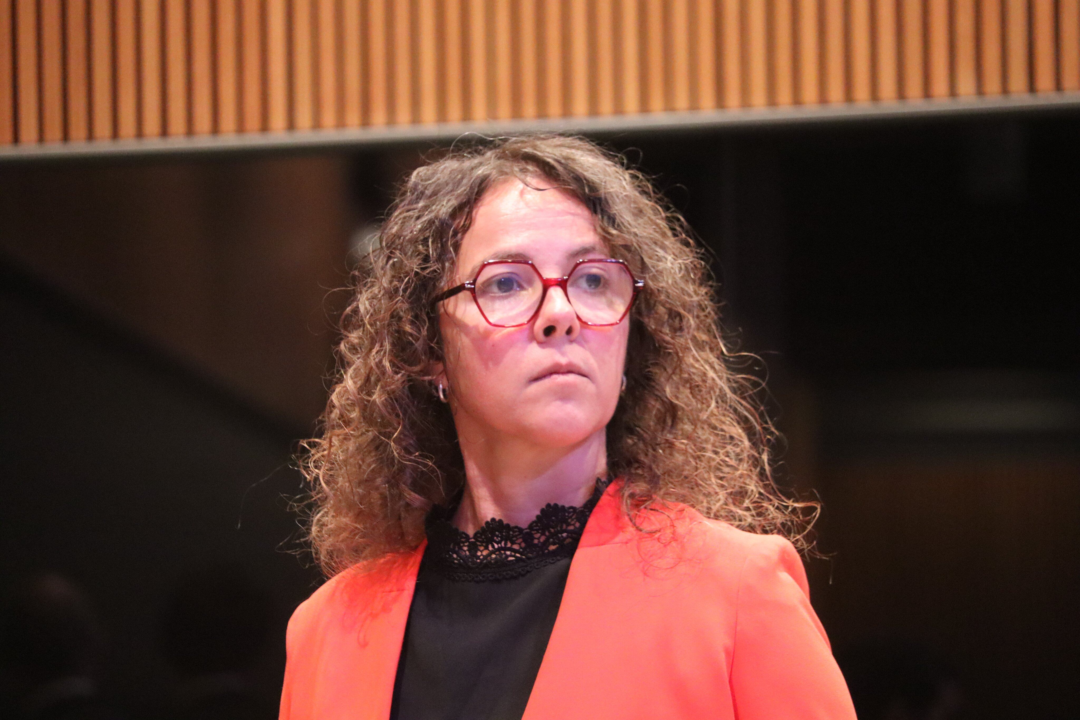 La presidenta del grup parlamentari socialdemòcrata, Judit Salazar, al Consell General.