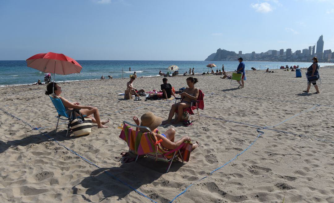 La playa de poniente de Benidorm, en la Comunidad Valenciana.