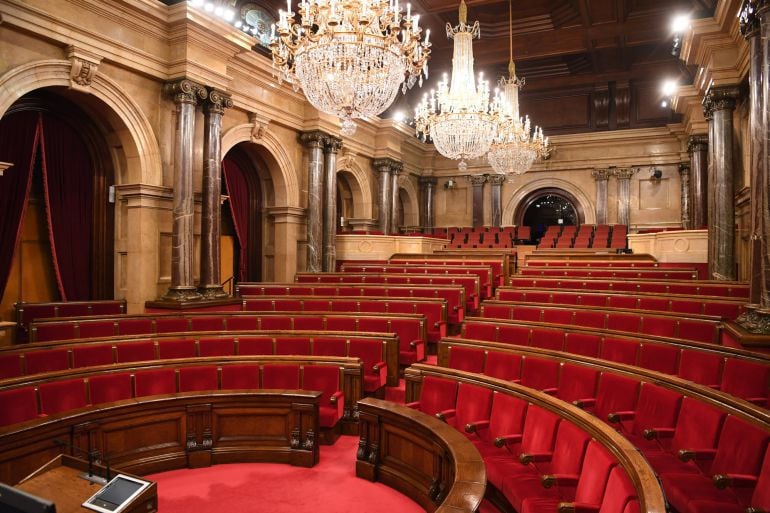 El Parlament catalán, vacío