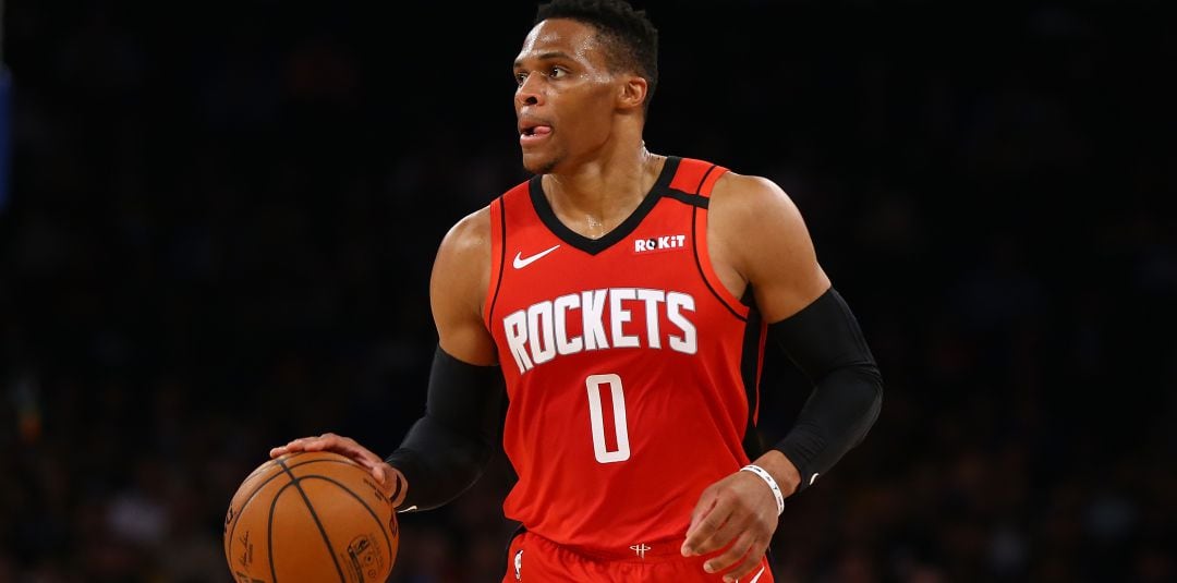 Russell Westbrook, durante un partido de los Houston Rockets