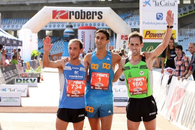 Imanol Cruz, Antonio Casado y Antonio Etxeberria completaron el podio en categoría masculina en la Clásica 15 KM de San Sebastián.