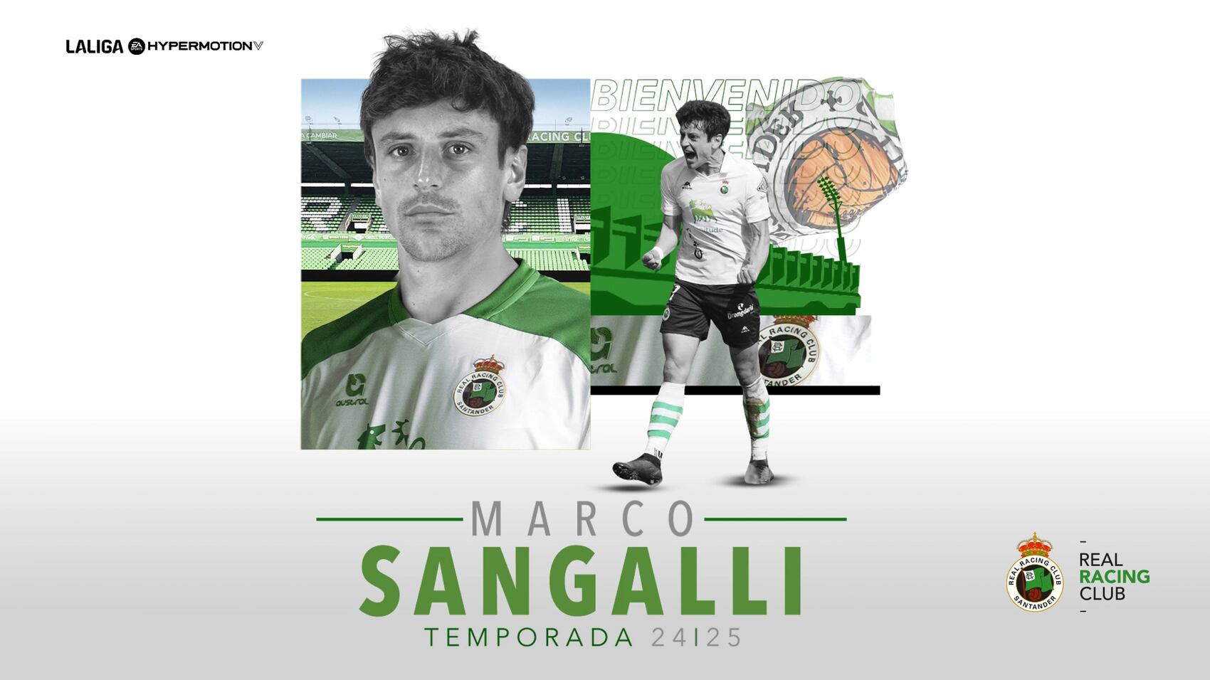 Marco Sangalli vuelve ha ser verdiblanco y firma por solamente una temporada más
