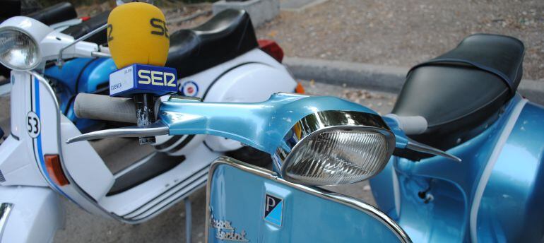 Una de las vespas pertenenciente al Club Vespa Cuenca