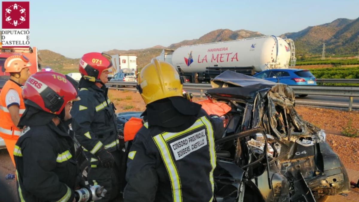 Un hombre de 41 años ha resultado herido en un accidente de tráfico en la A-7, a la altura de Nules