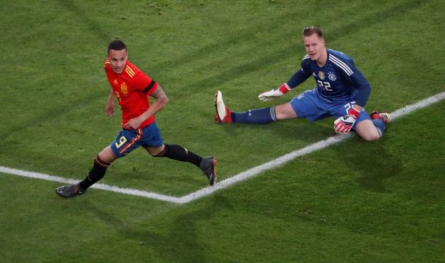 Rodrigo, autor del gol de España ante Alemania.