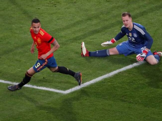 Rodrigo, autor del gol de España ante Alemania.