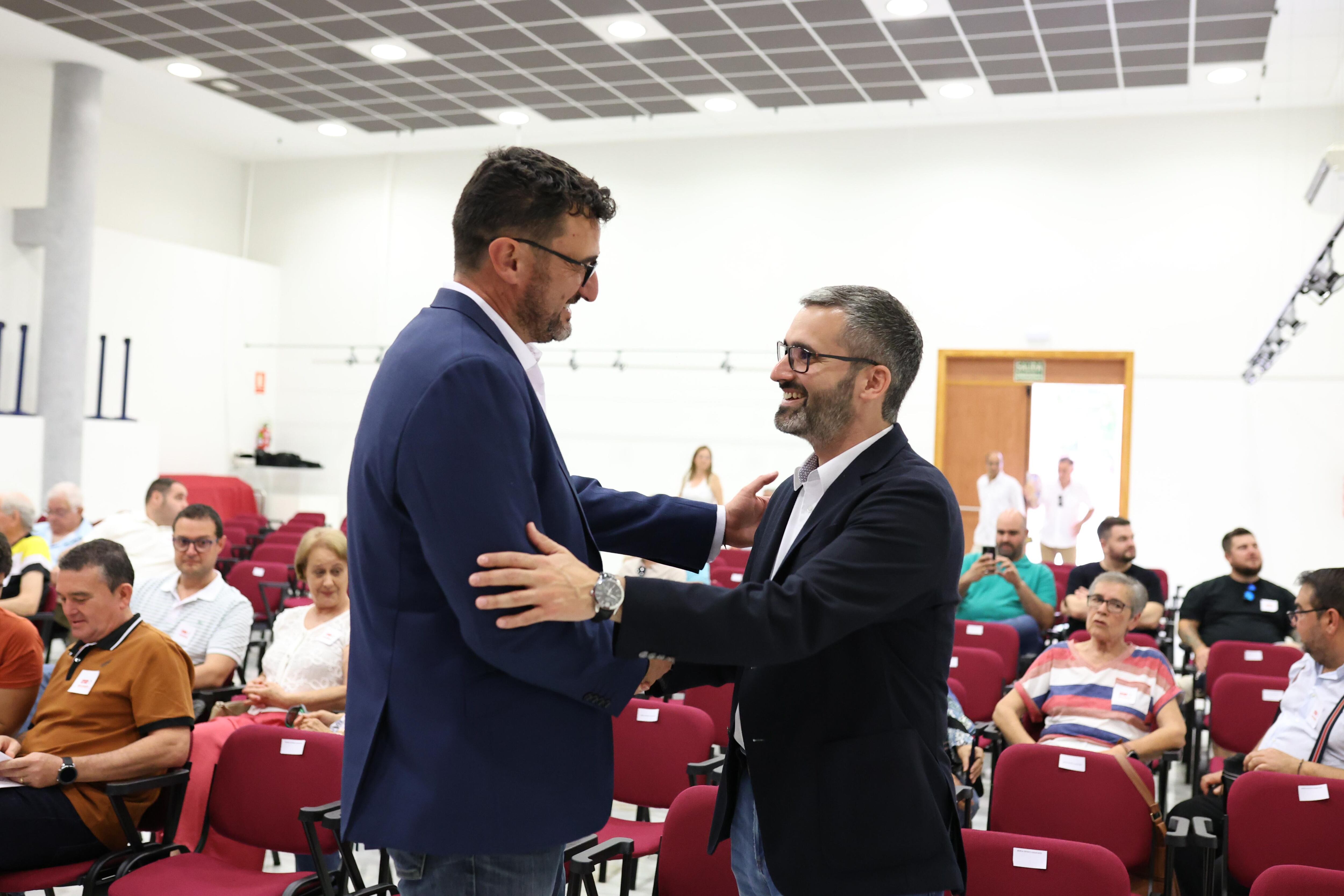 Ginés Ruiz y Francisco Lucas en el Comité celebrado este viernes