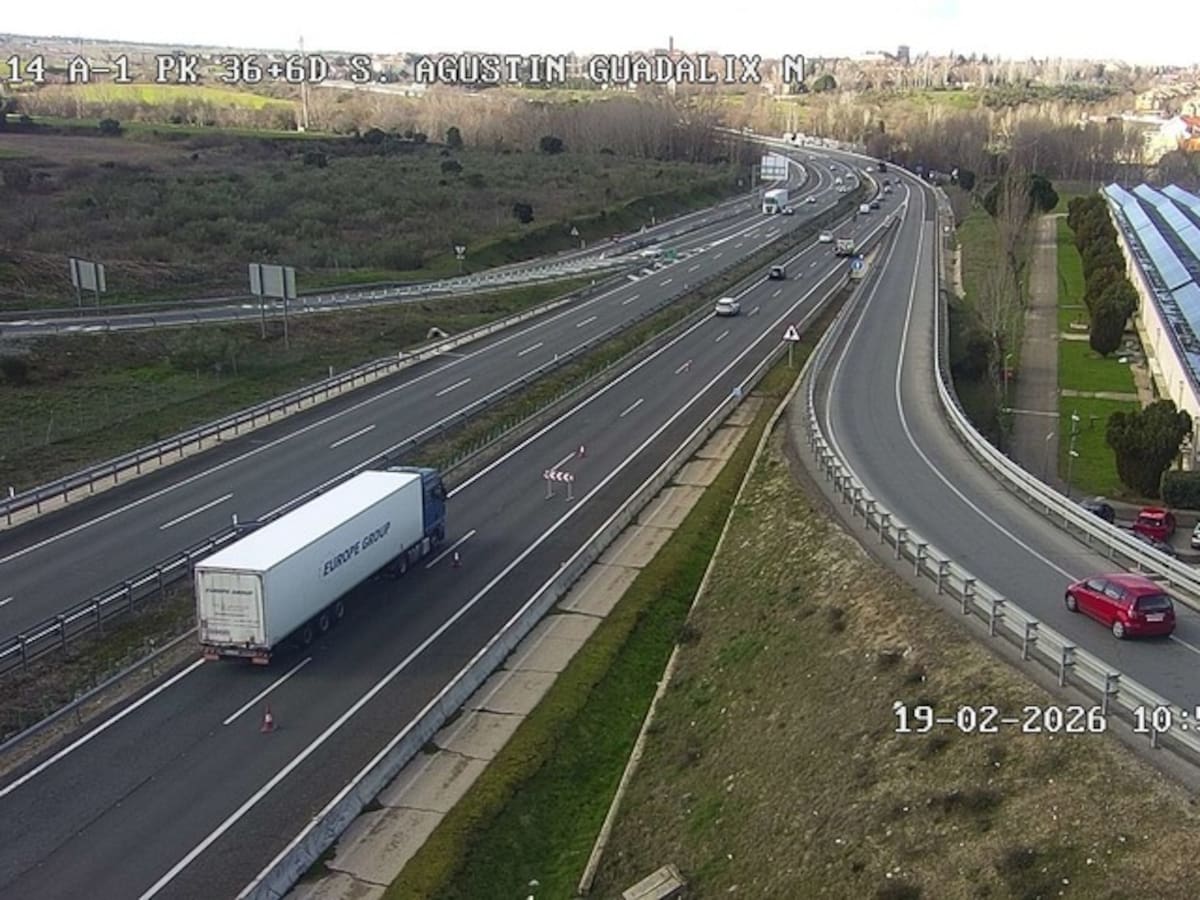 Los baches generados por las fuertes lluvias en la A-1 Madrid-Burgos serán reparados en las próximas semanas