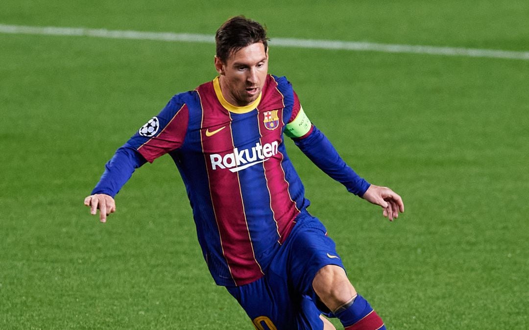 Messi, durante el partido contra el Ferencvaros. 