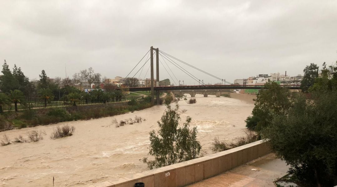 Crecida del río Serpis a su paso por Gandia 