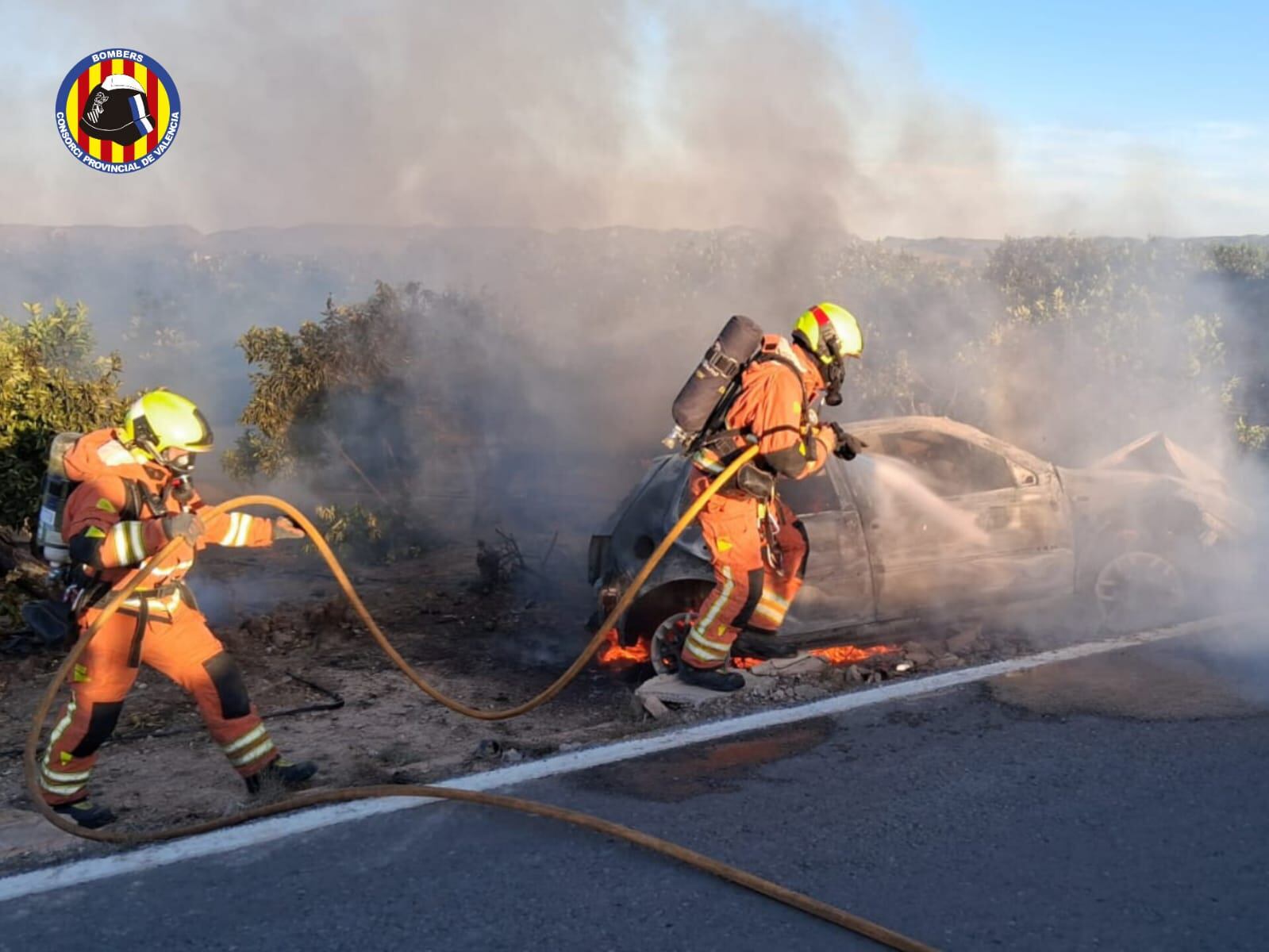 Acción de los bomberos en Castelló. (Fuente: Consorci de Bombers)