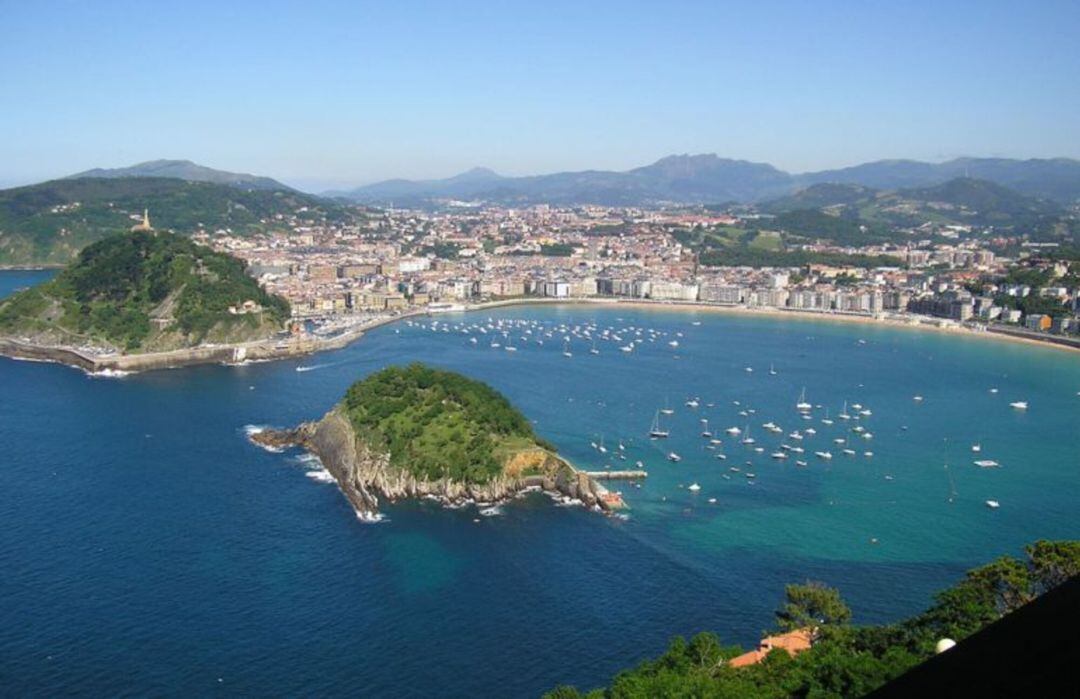 Vista de la bahía de La Concha, en San Sebastián.