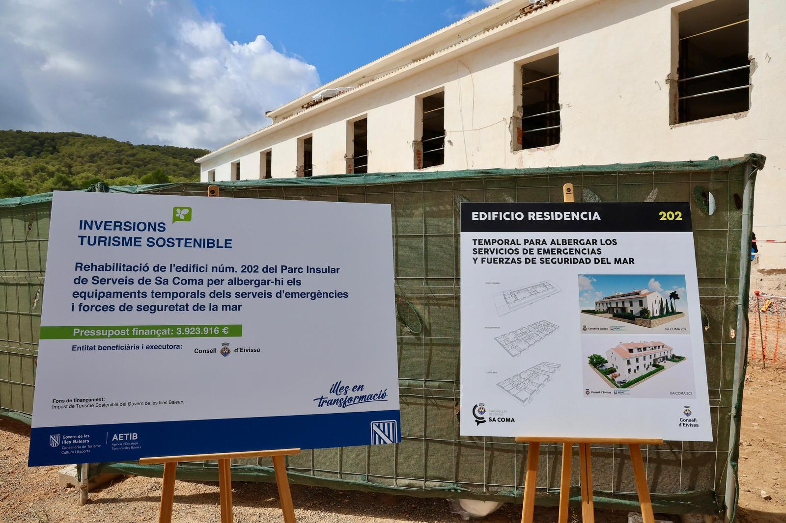 Imagen del proyecto en en el pabellón de sa Coma