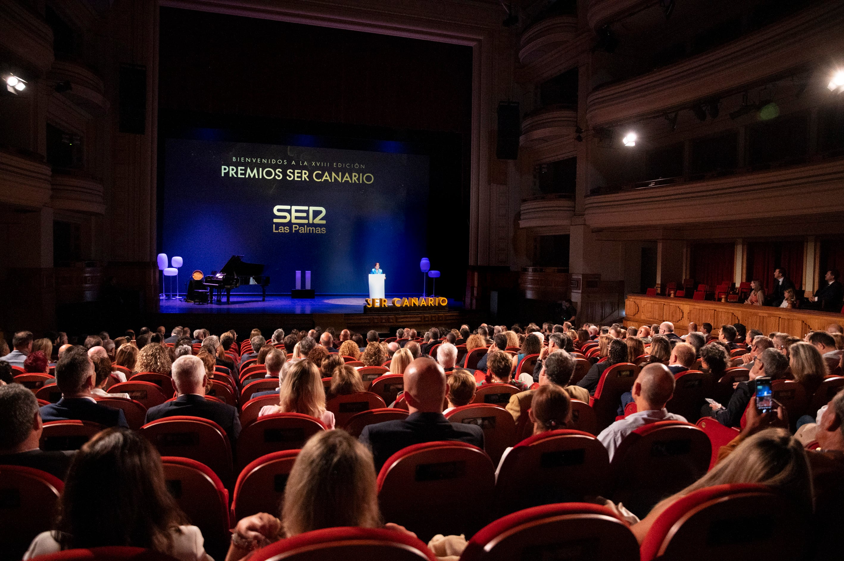 La gala de los XVIII Premios SER Canario celebrados este miércoles en el Teatro Pérez Galdós de Las Palmas de Gran Canaria