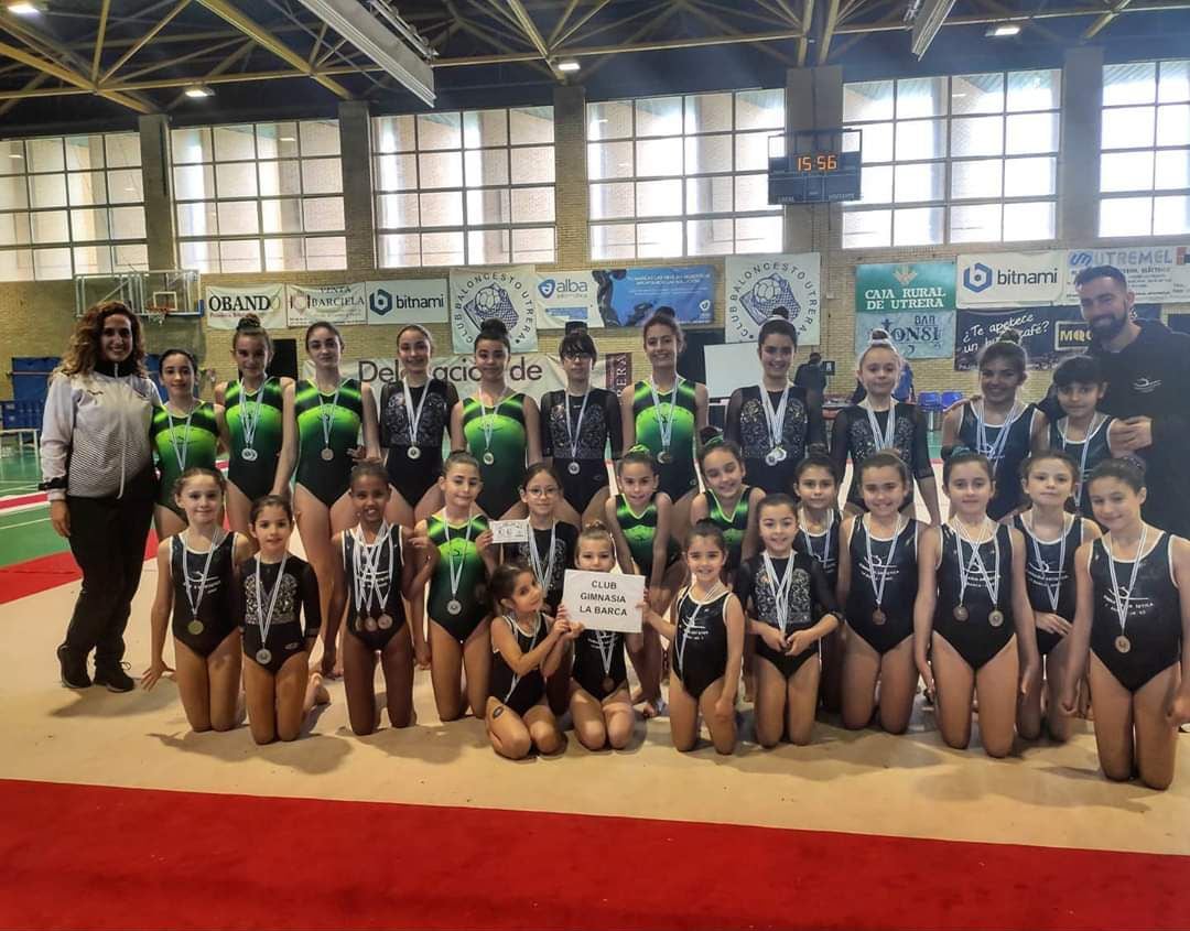 El Club Gimnasia La Barca Jerez logra 32 podios en el Trofeo Ciudad de Utrera