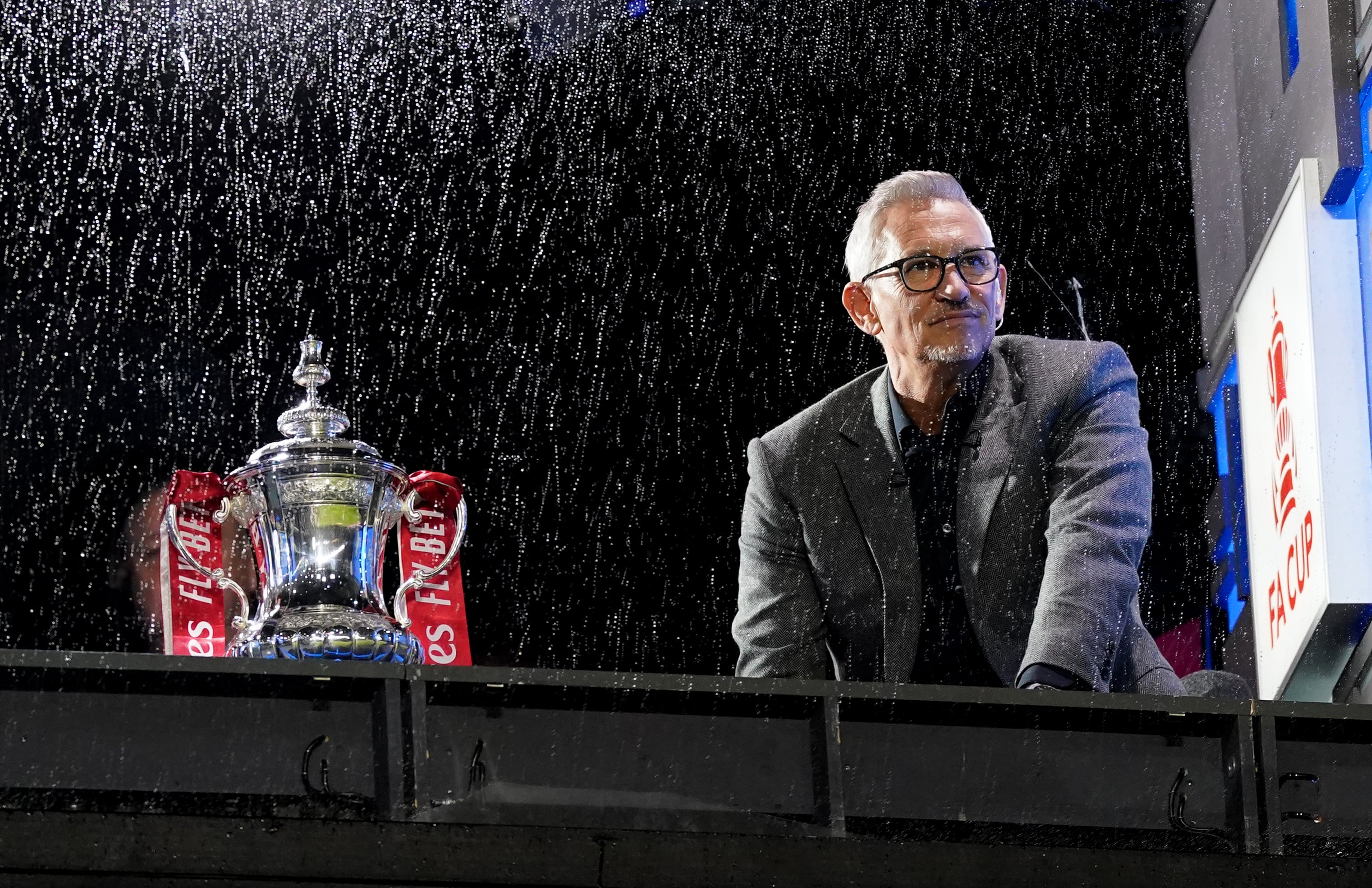 Gary Lineker, durante un partido de la FA Cup con la BBC