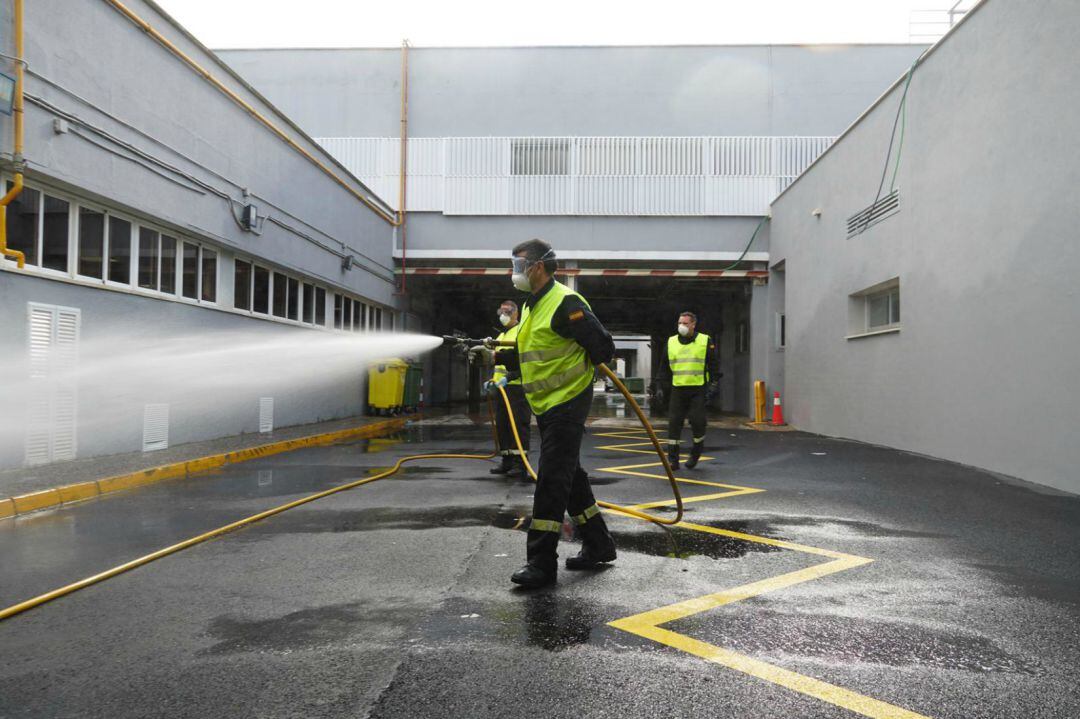 Desinfección del Clínico de Málaga
