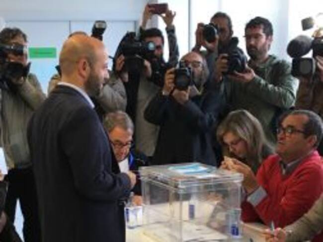 Luís Villares, en el momento de la votación