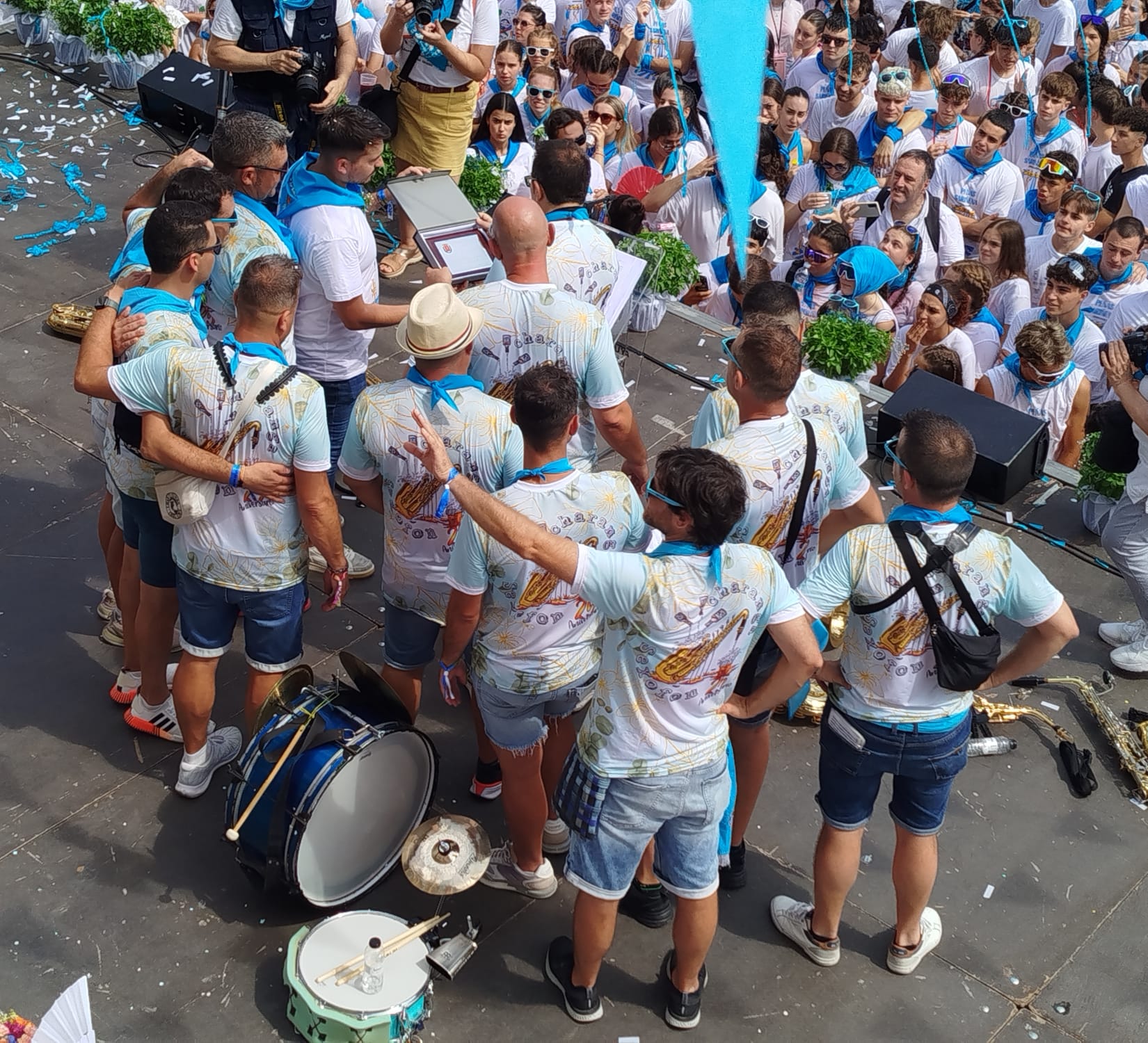 La charanga Sexofón protagonista del pregón de las fiestas de San Antolín en Sariñena