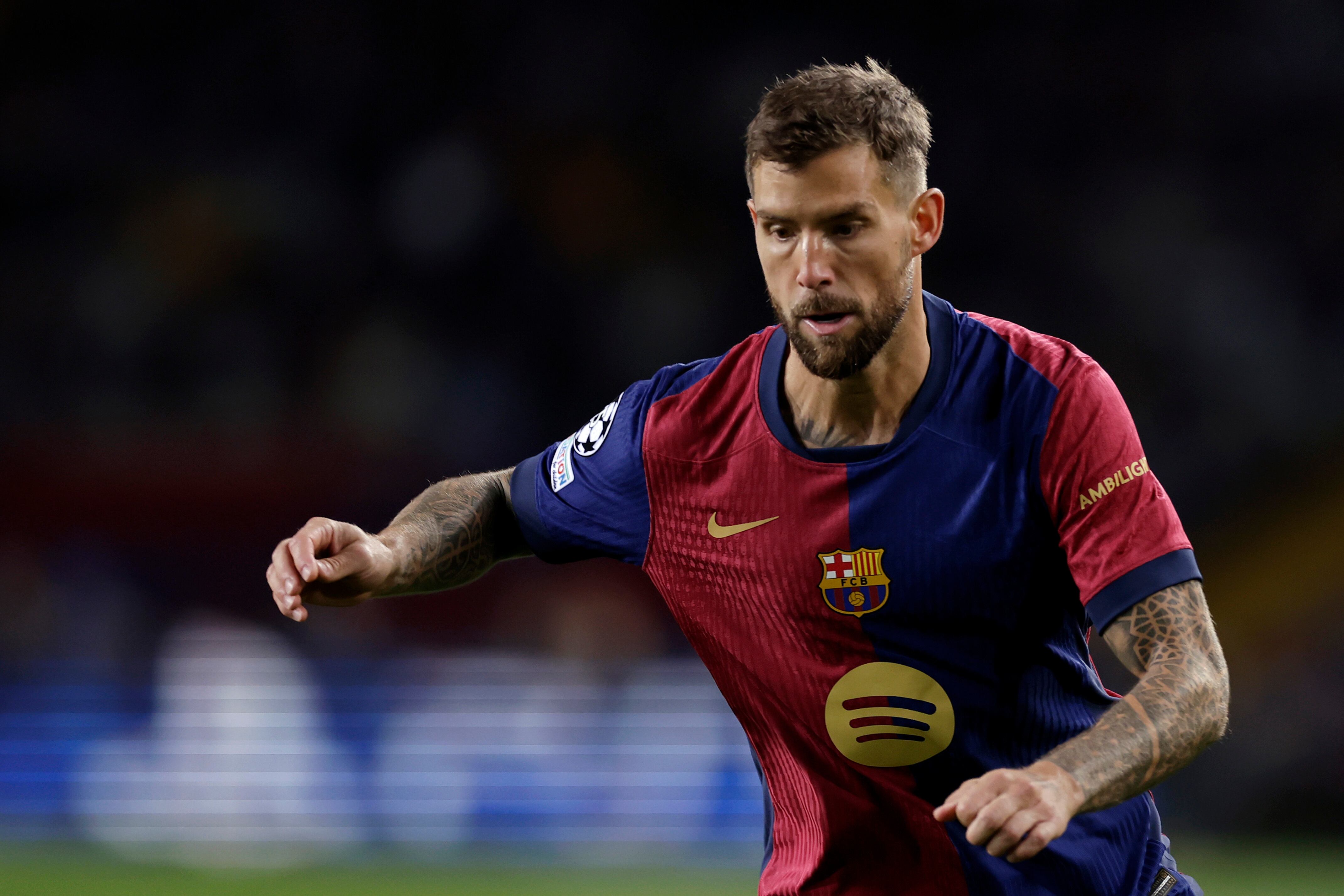Íñigo Martínez, durante un partido con el FC Barcelona