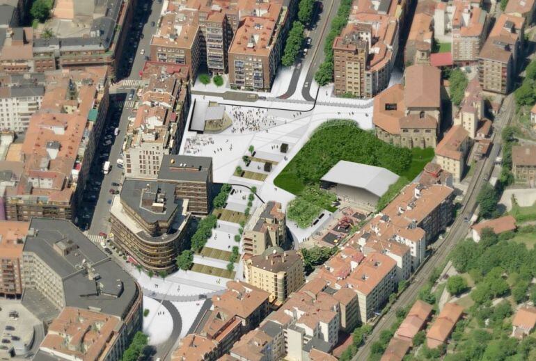 Propuesta de EH Bildu para unir Deusto en el entorno de la plaza San Pedro