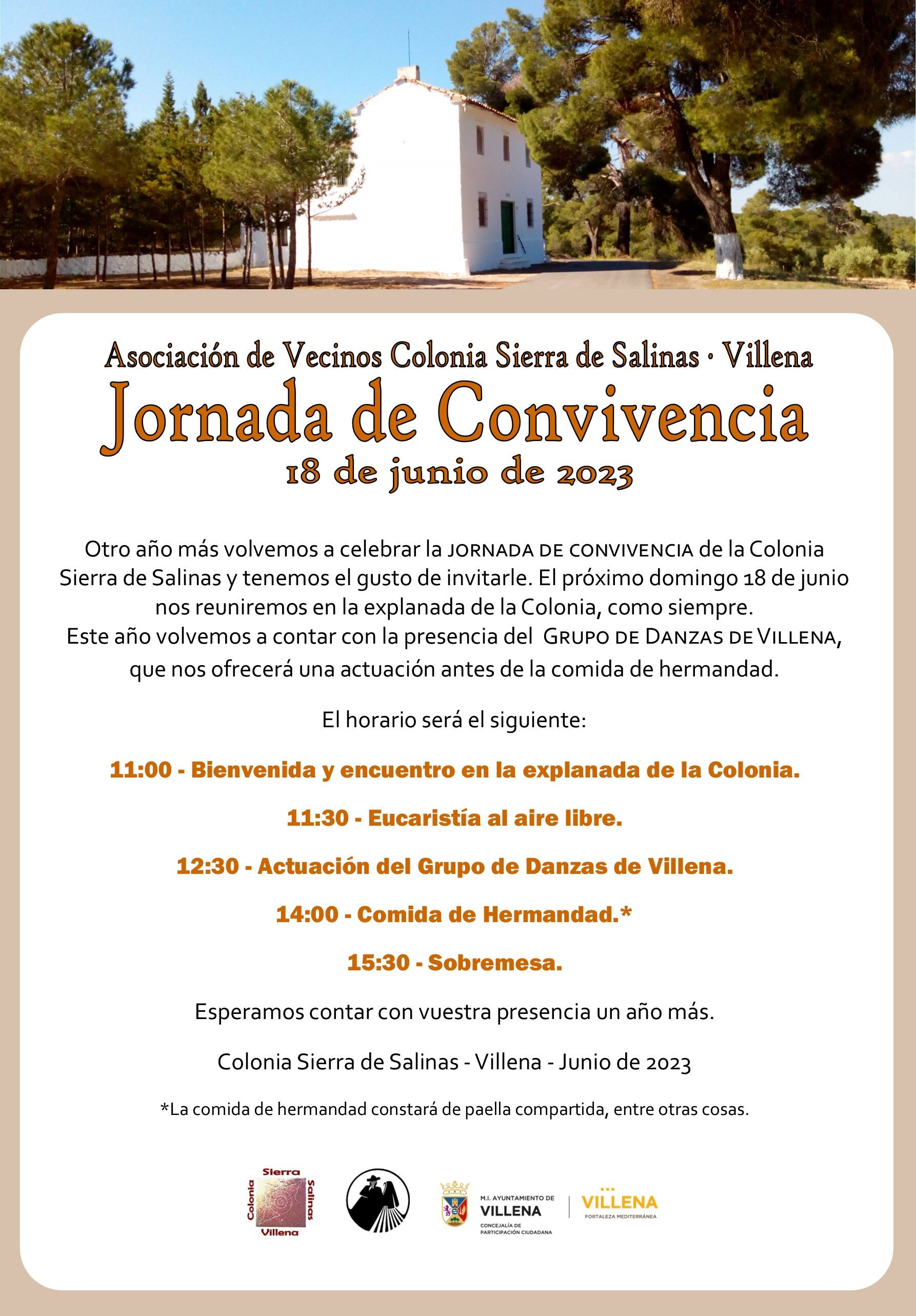 Cartel de las actividades previstas