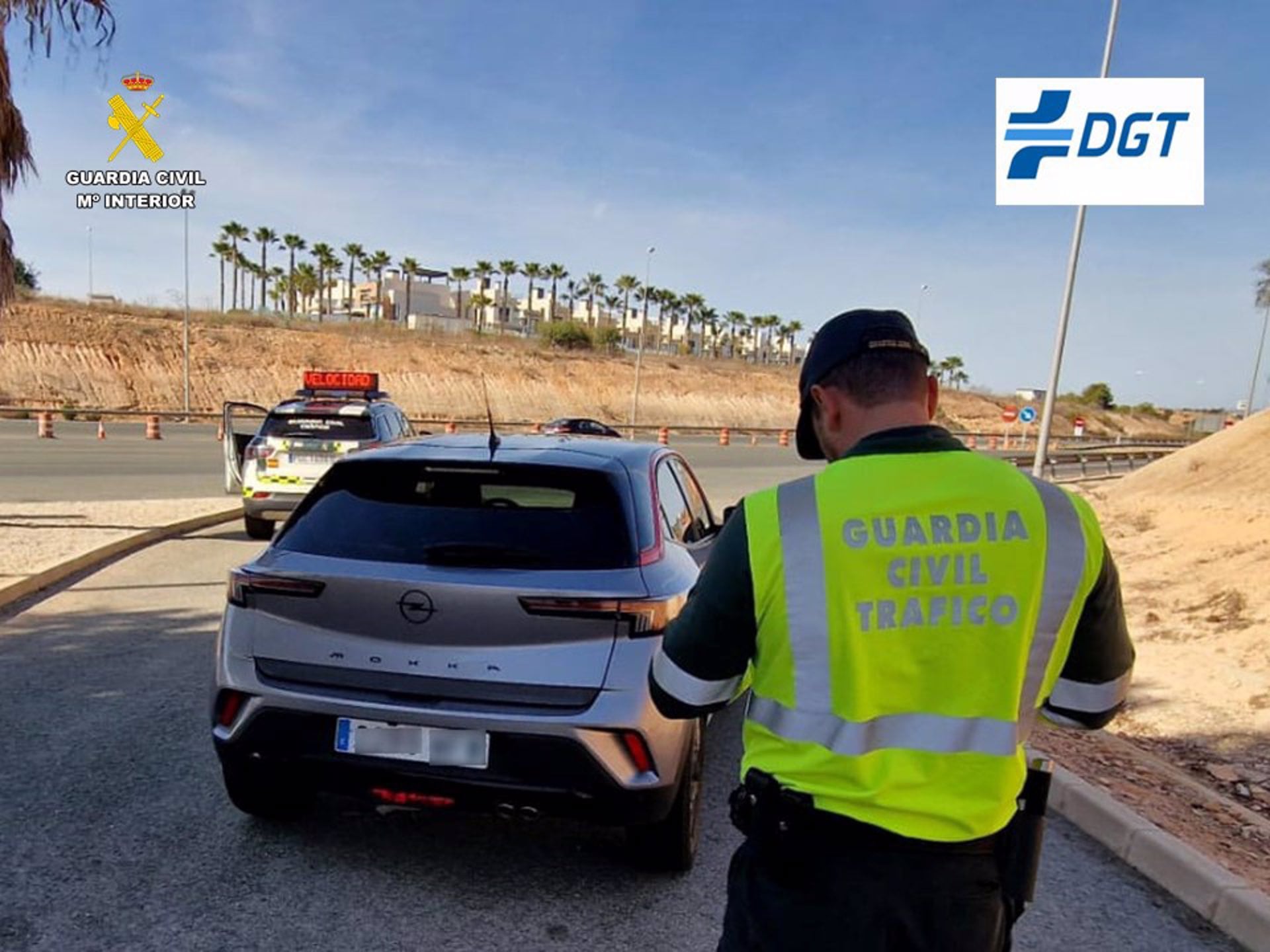 Vehículo interceptado en Orihuela que circulaba a 200 km/h