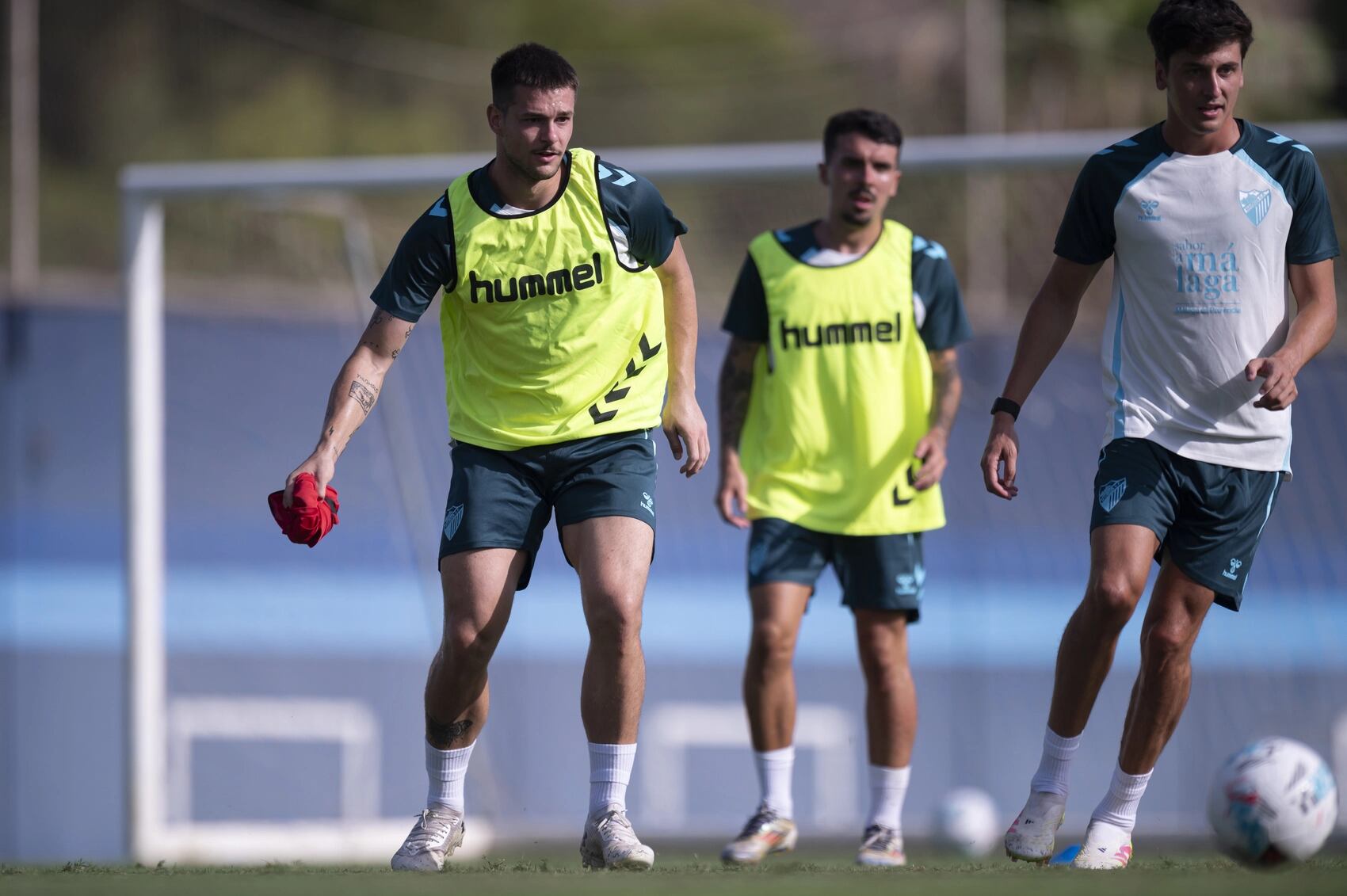 El Málaga CF entrenando en el Anexo de La Rosaleda