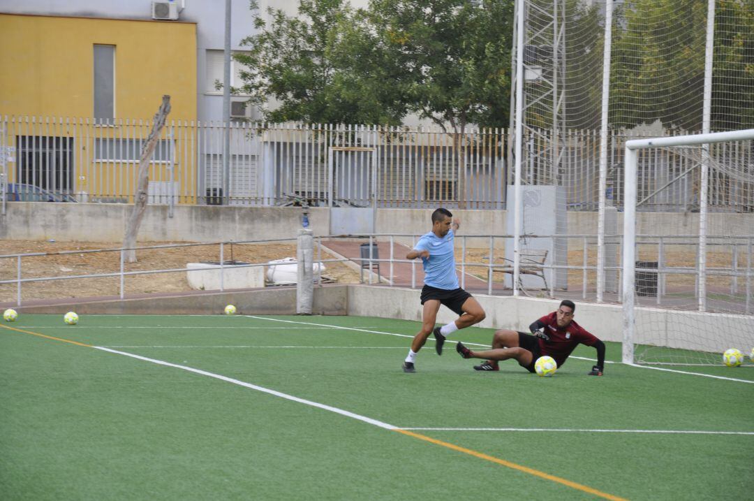Israel durante un entrenamiento en La Granja