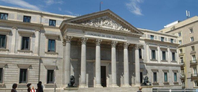 La façana del Congrés dels Diputats, a Madrid