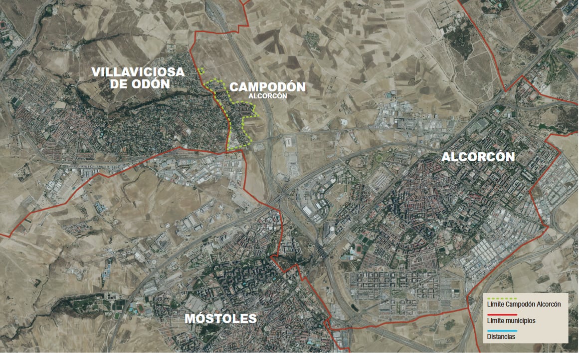 Mapa de la situación de la urbanización de Campodón