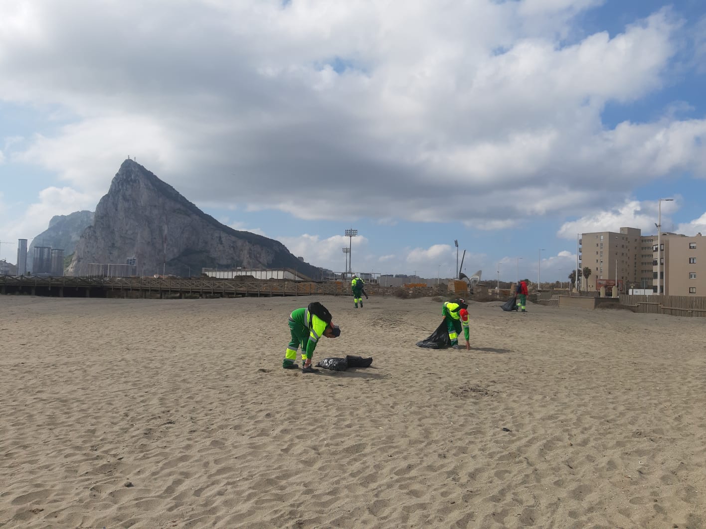 Trabajos en la playa