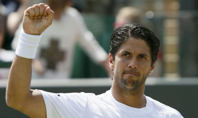 Fernando Verdasco celebra su victoria en Wimbledon