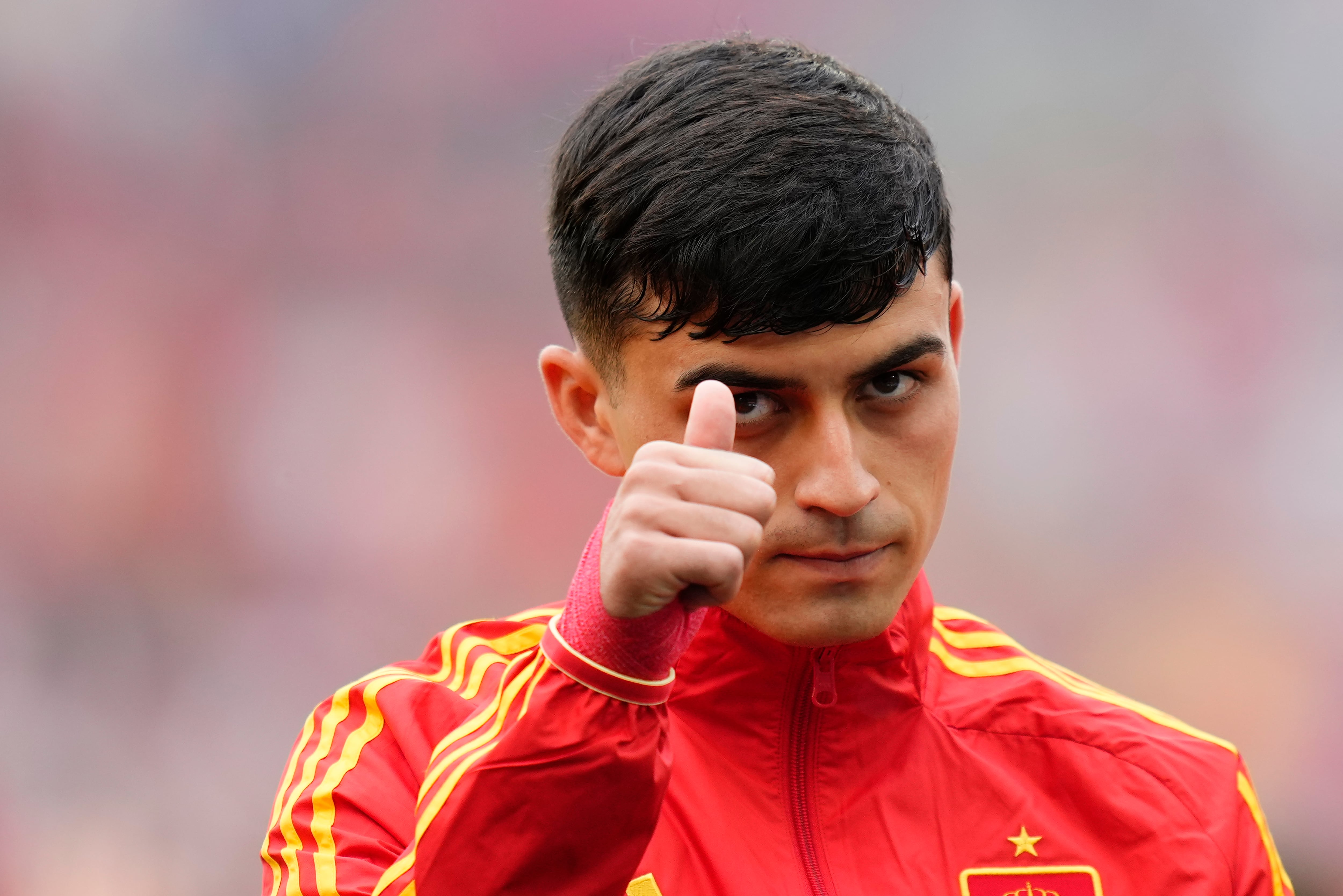 Pedri, durante el partido entre España y Alemania en los cuartos de final de la Eurocopa