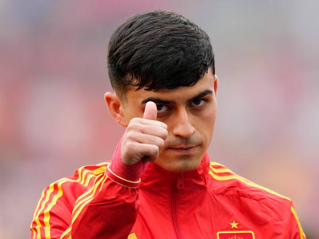 Pedri, durante el partido entre España y Alemania en los cuartos de final de la Eurocopa