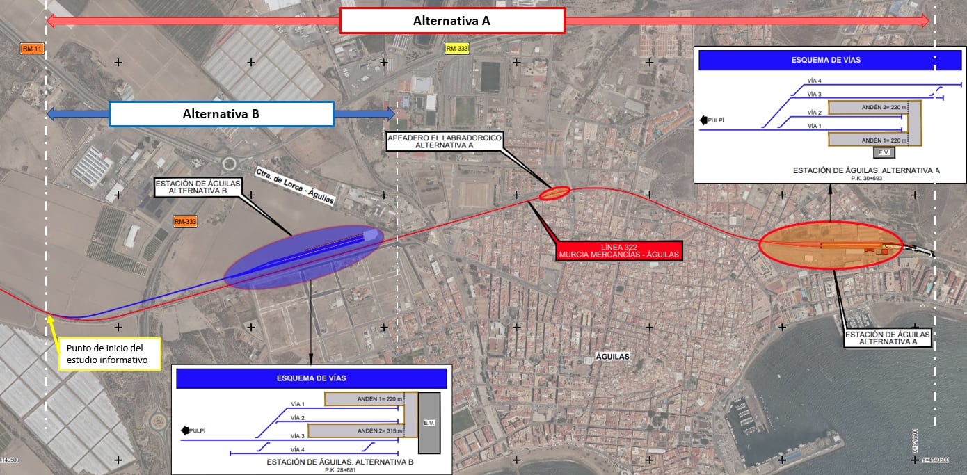 Estudio informativo acceso ferroviario a Águilas