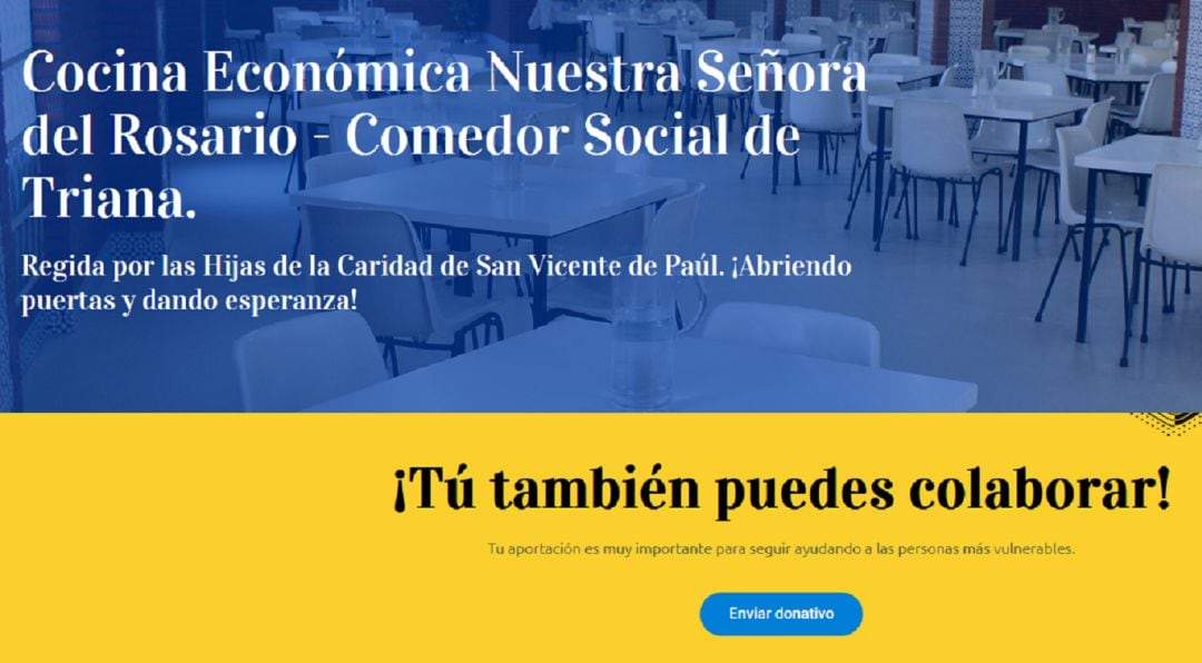 Página web donde se pueden hacer las donaciones