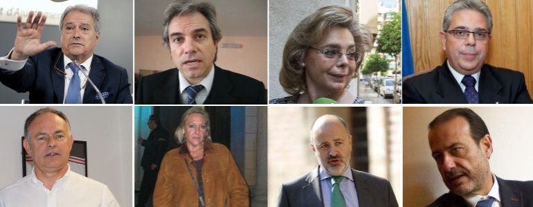 Algunos de los investigados en el caso Taula