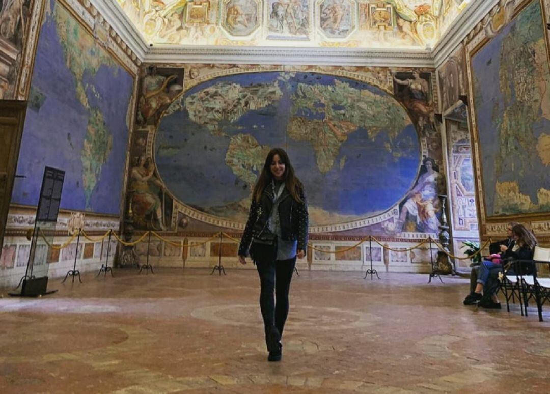 Julia Aguilar, en Italia.