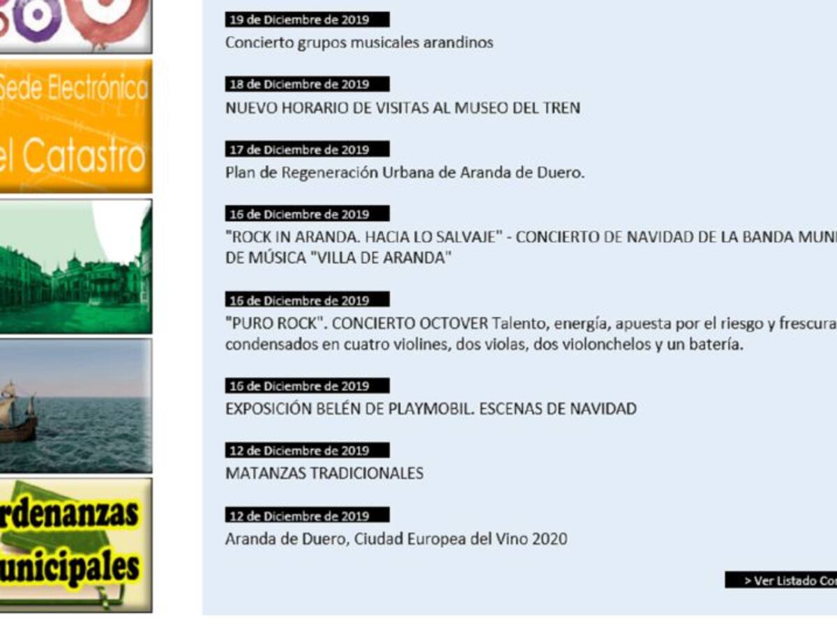 El Ayuntamiento de Aranda quiere simplificar su web