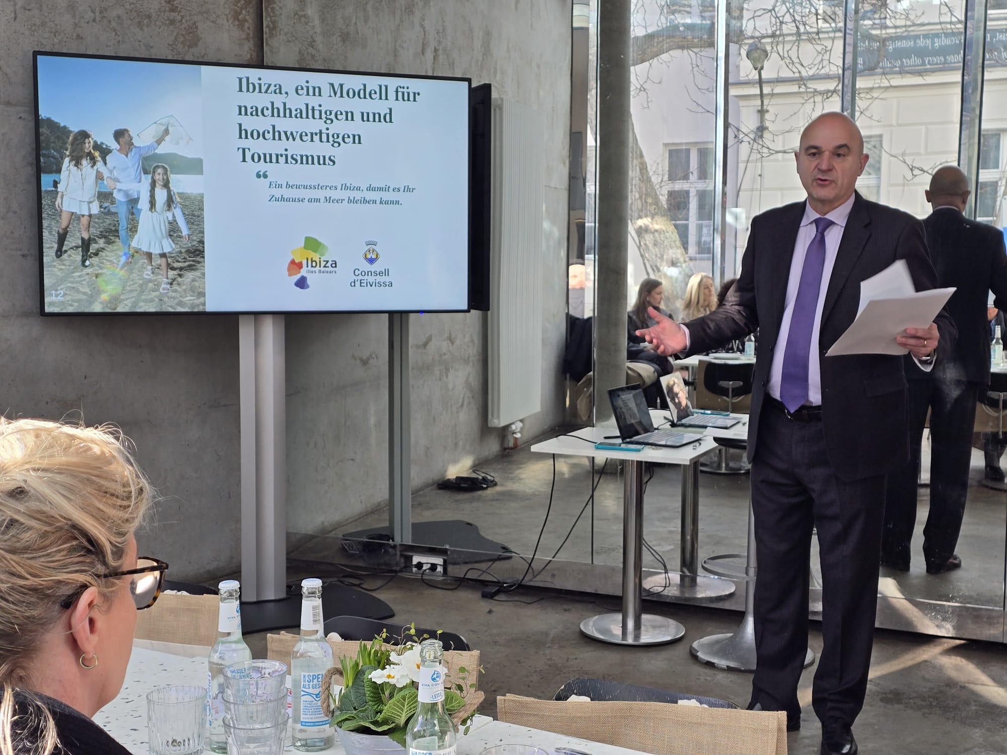 Vicent Marí en una presentación en la ITB de Berlín