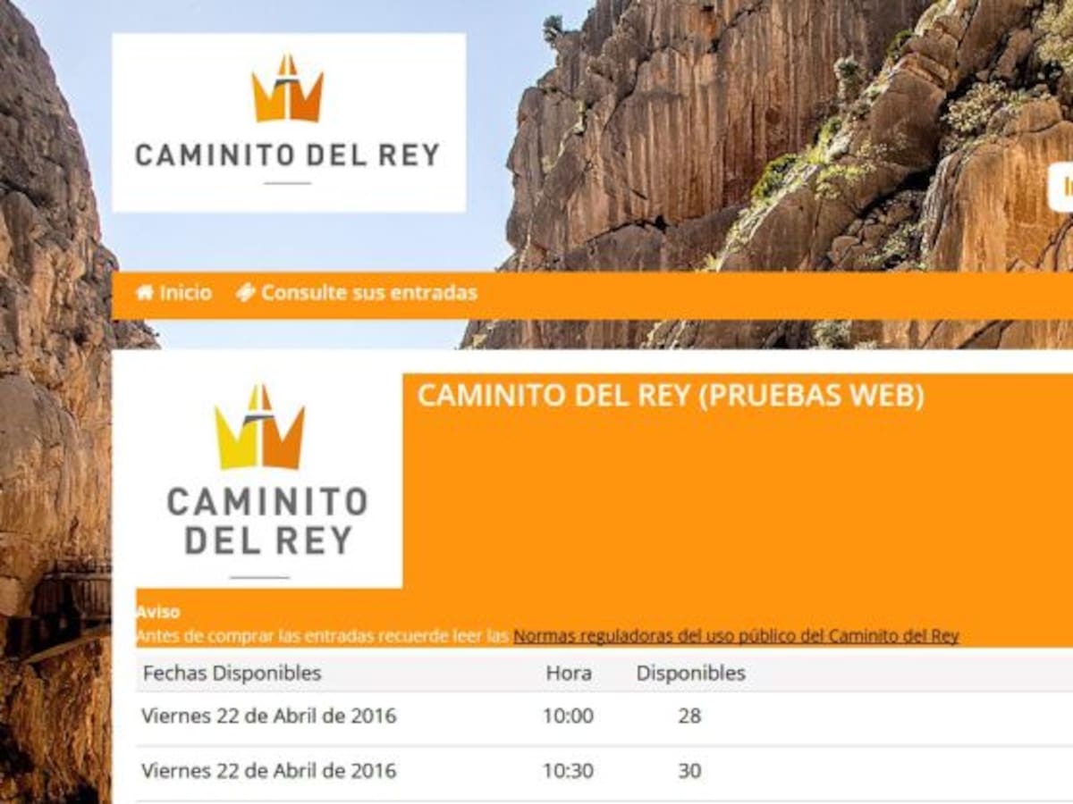 Se reactivan las reservas para visitar el Caminito del Rey, previo pago de 10 euros