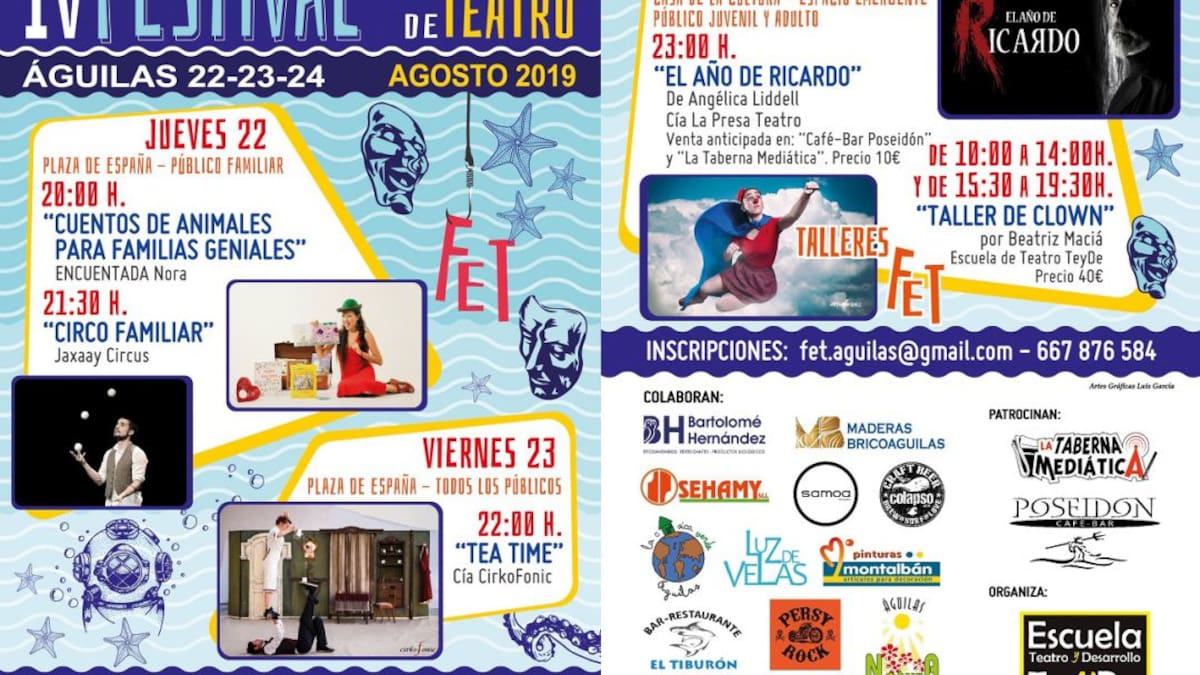 Águilas celebra el IV Festival Emergente de Teatro