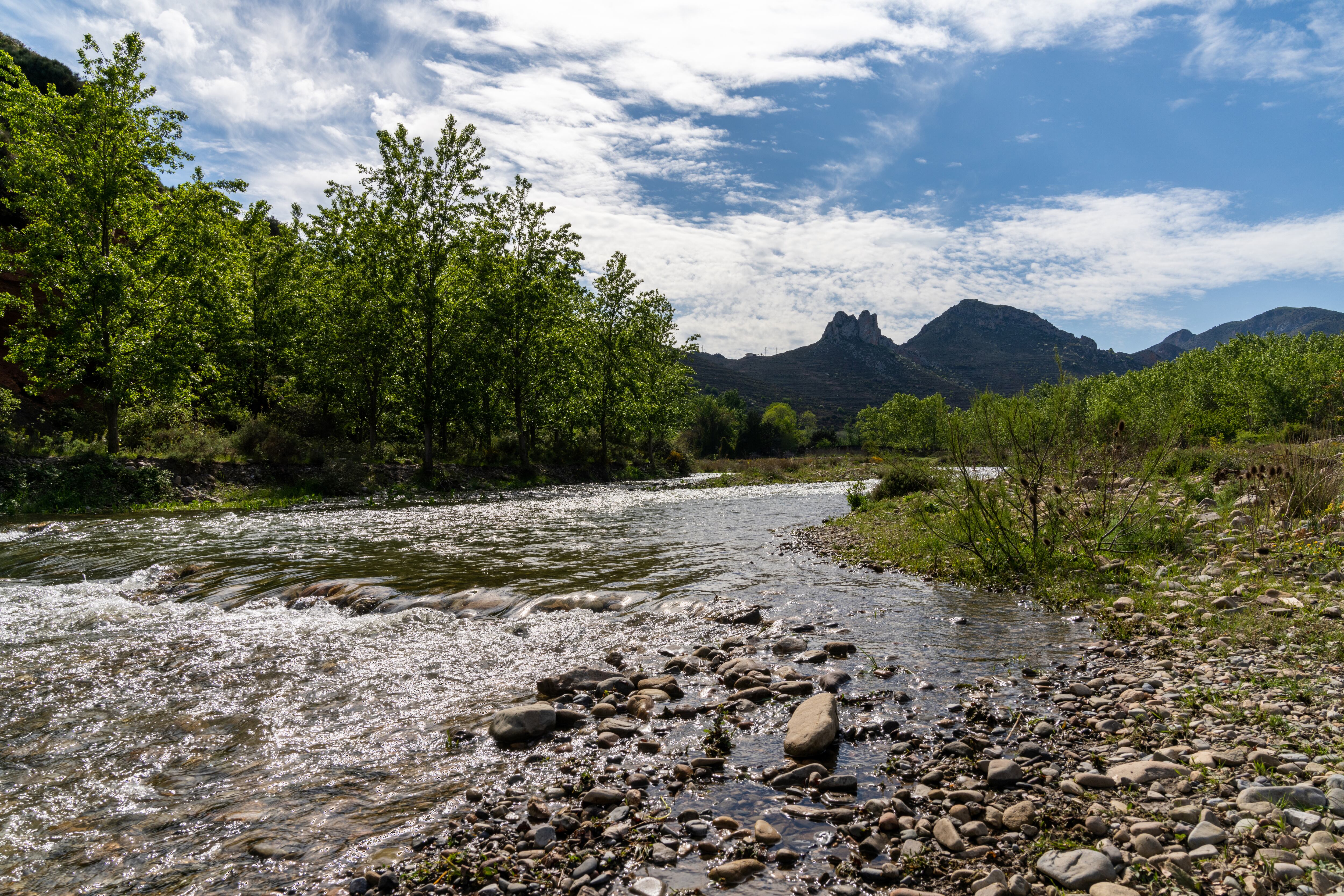 A view of the Cidacos River valley in of La Rioja near Arnedillo