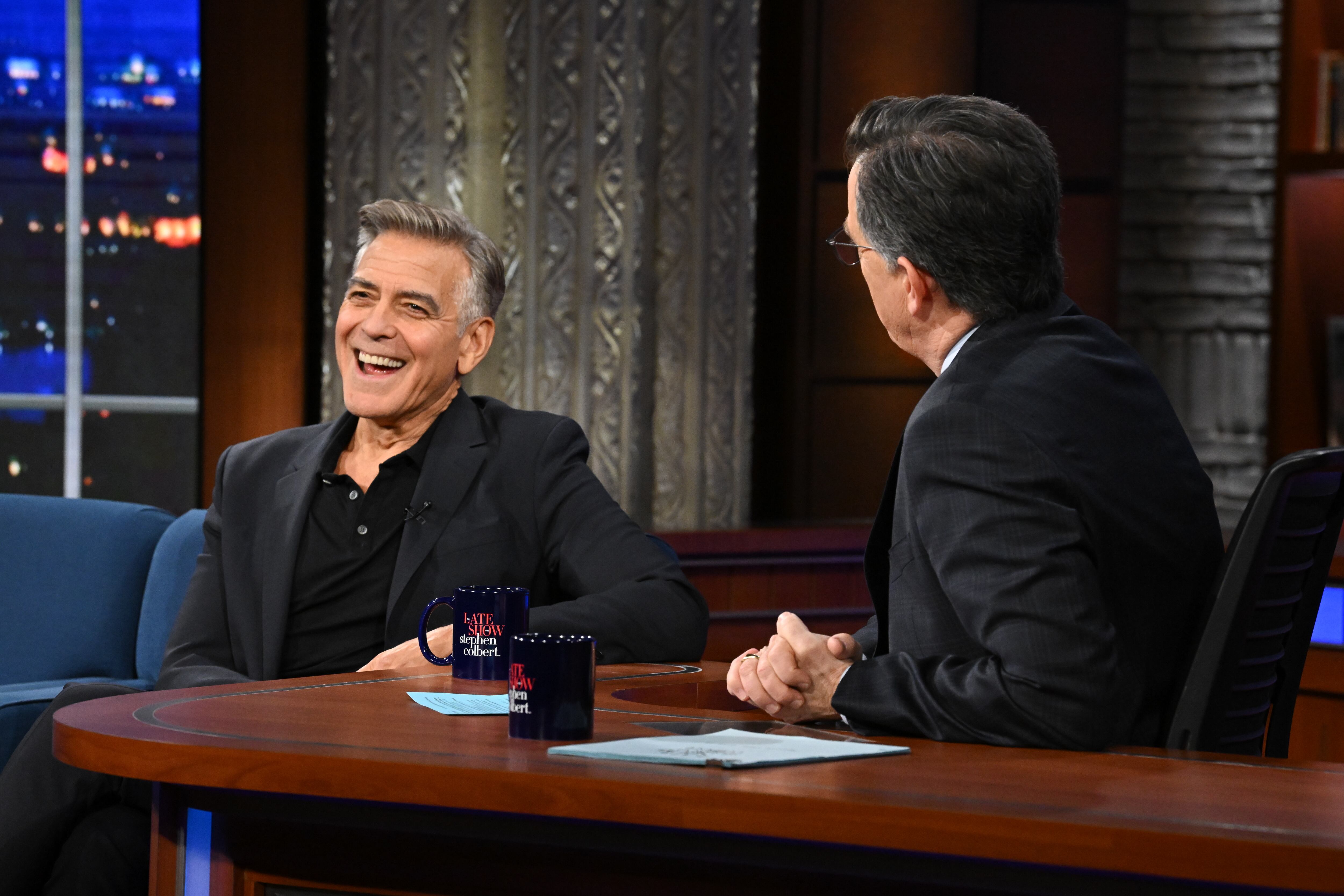 George Clooney en una imagen de archivo en el programa &#039;The Late Show&#039; con Stephen Colbert.