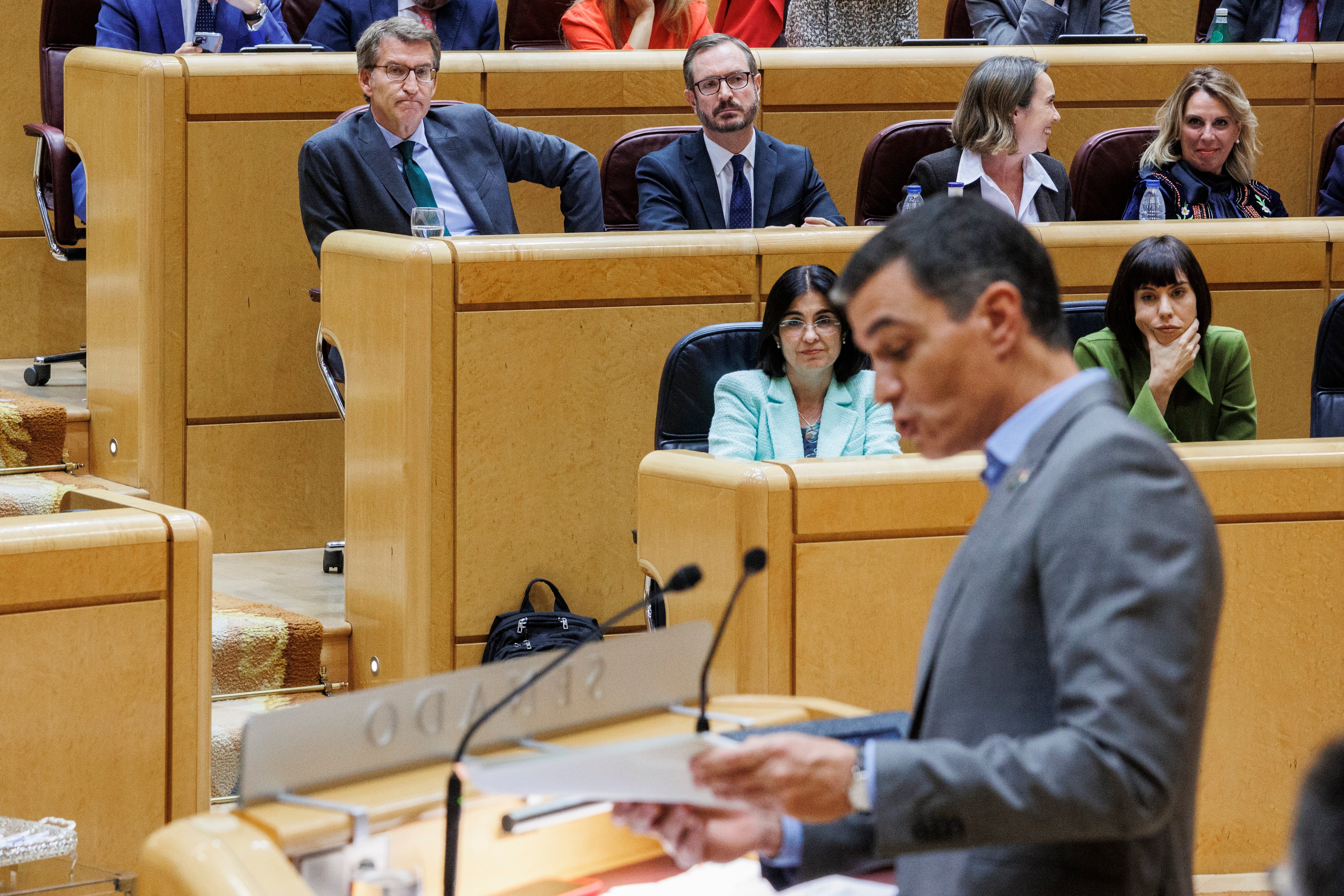 Pedro Sánchez, el pasado 18 de octubre durante el segundo &#039;cara a cara&#039; en el Senado con Alberto Núñez Feijóo.