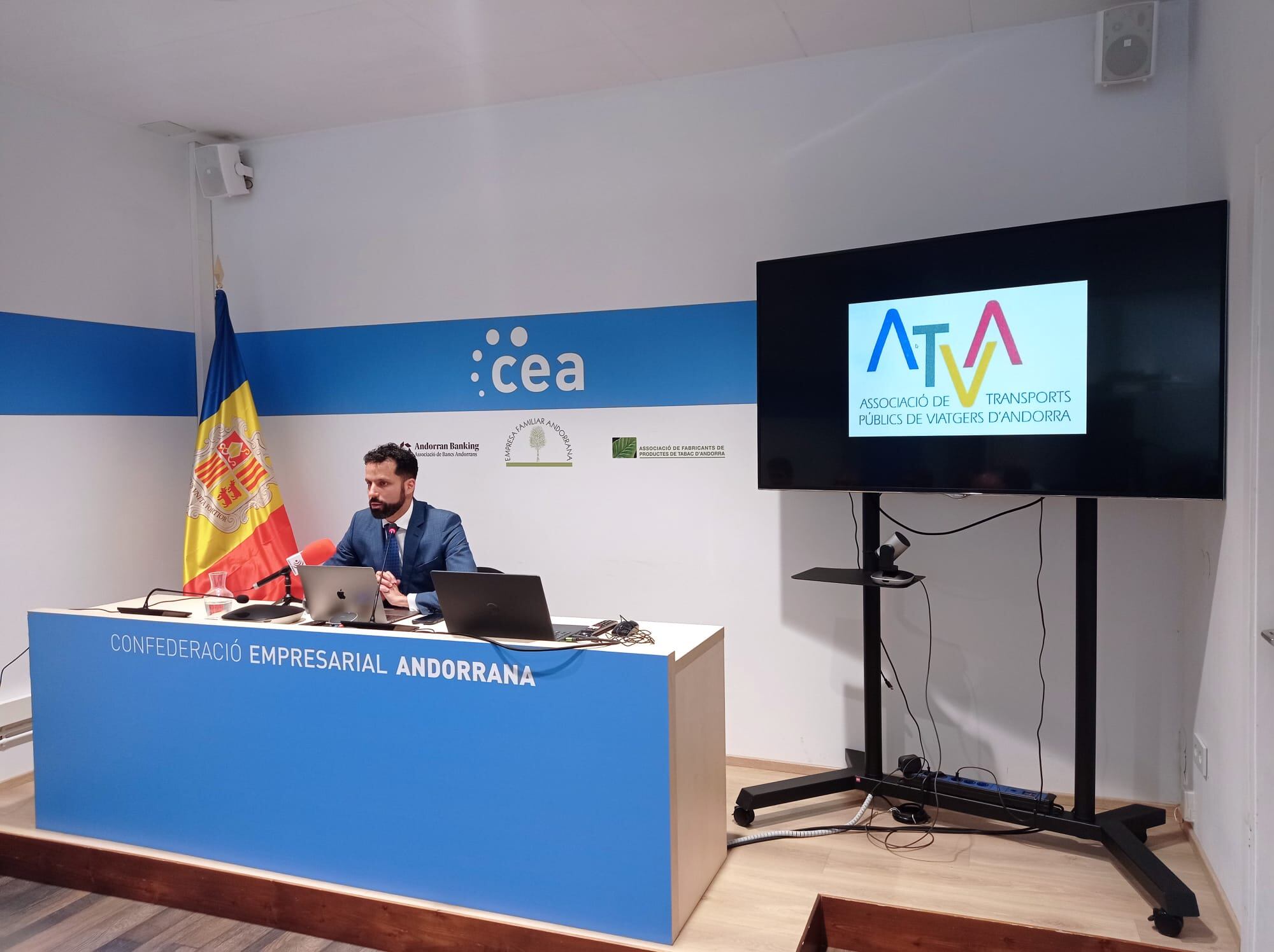 Iago Andreu durant la compareixença d&#039;avui.